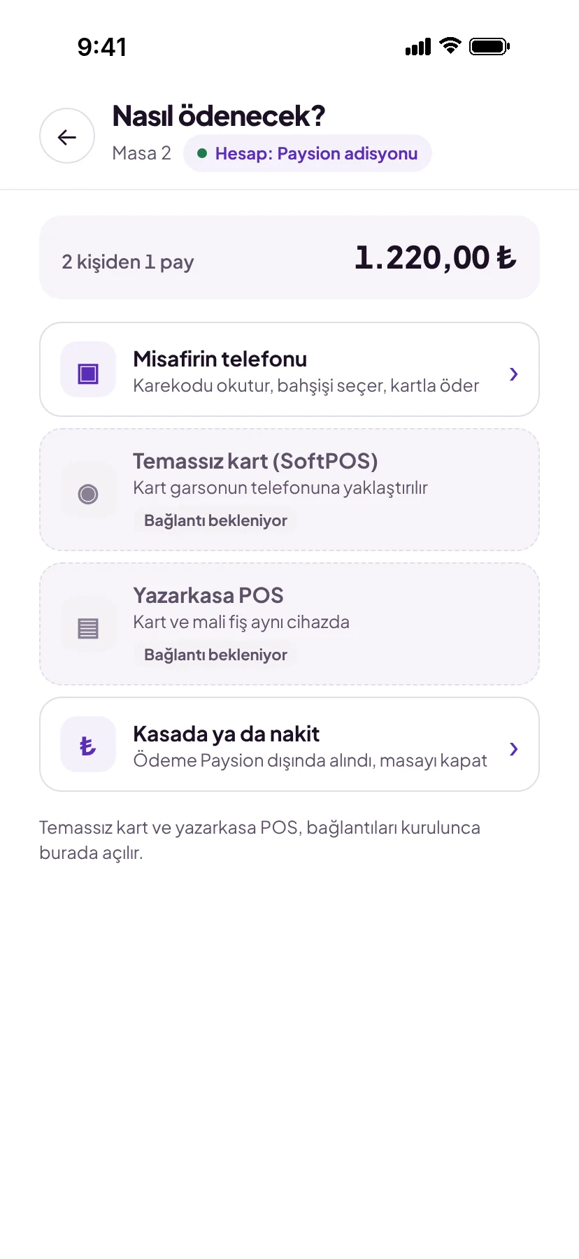 Tahsilat yolu: misafirin telefonu ya da kasada