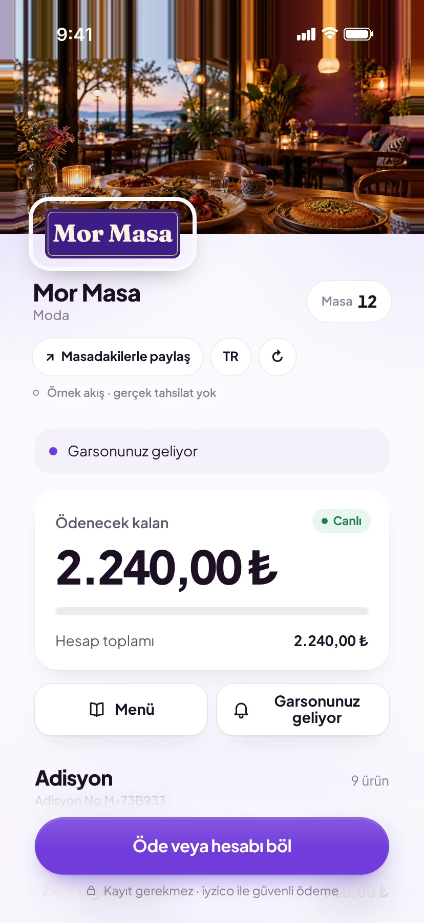 Hesap ekranı