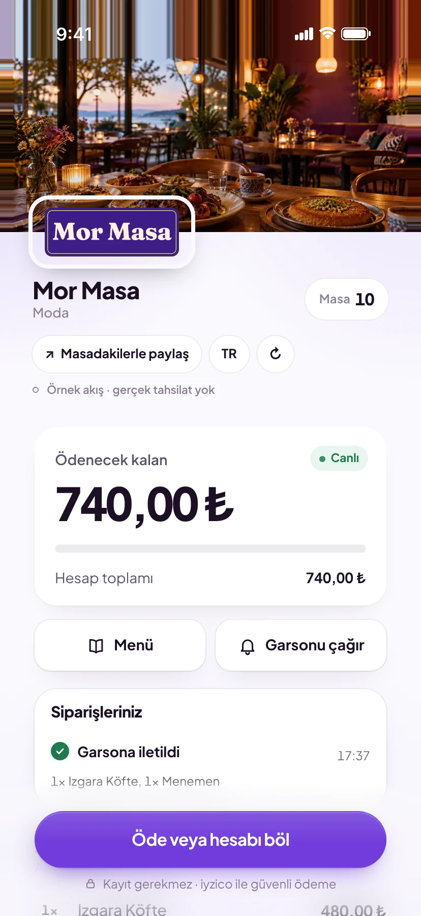Sipariş durumu