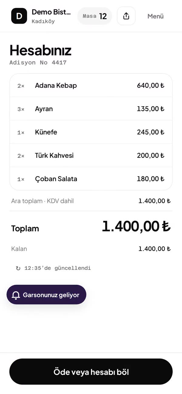Garsonu çağırın